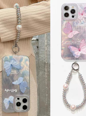 渲染蝴蝶手链适用于oppo findx9手机壳x8prox7/reno15pro/14/13/12女K12S/10软A5A6proA3新款ace2羽纱保护套