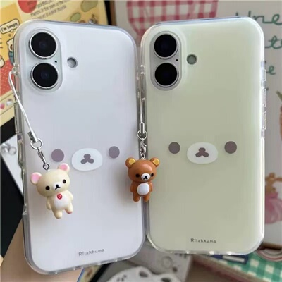 火翔小轻松熊适用于VIVOiQOO15T手机壳iqoo13/12/9/8/7保护套IQOOneo10pro/9/8女款Z11/9/z8x7z6/5Xz1U5e白底