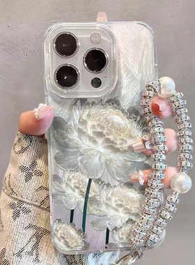 高级感彼岸花适用于三星s25plus手机壳s24+s23/s22/s21FE新款保护套note20ultra/s10/9/8女防摔A54/53羽纱