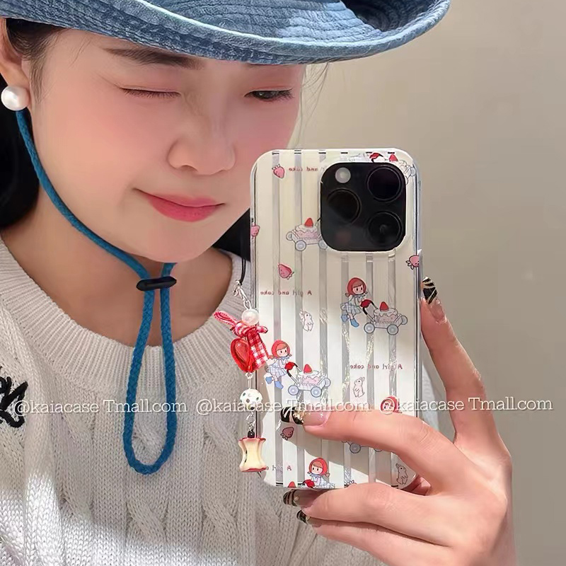 草莓蛋糕女孩适用华为手机壳