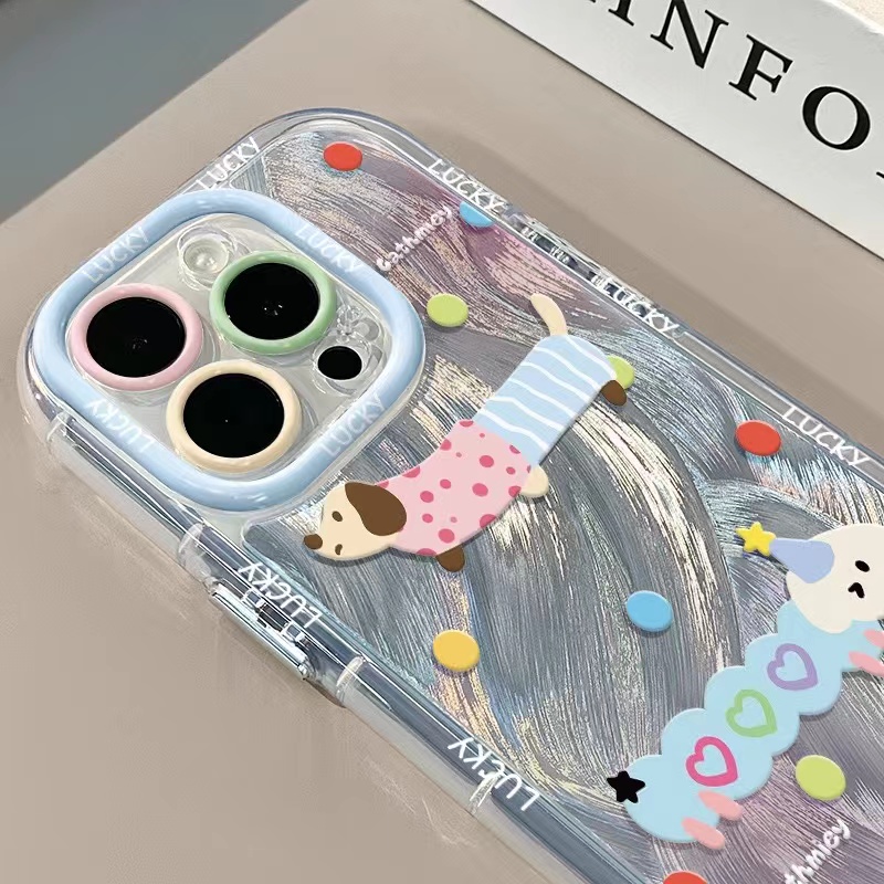 波点腊肠狗狗适用realme硅胶软壳