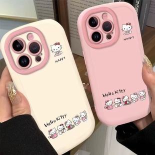 y78plus全包y53s 新款 y300ipro 100小众y35m y36s女z5x泡芙保护套 200i 粉色卡通猫适用于vivoy500手机壳