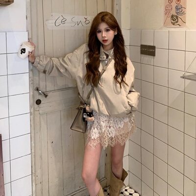VKSOD设计感气质立领夹克外套女