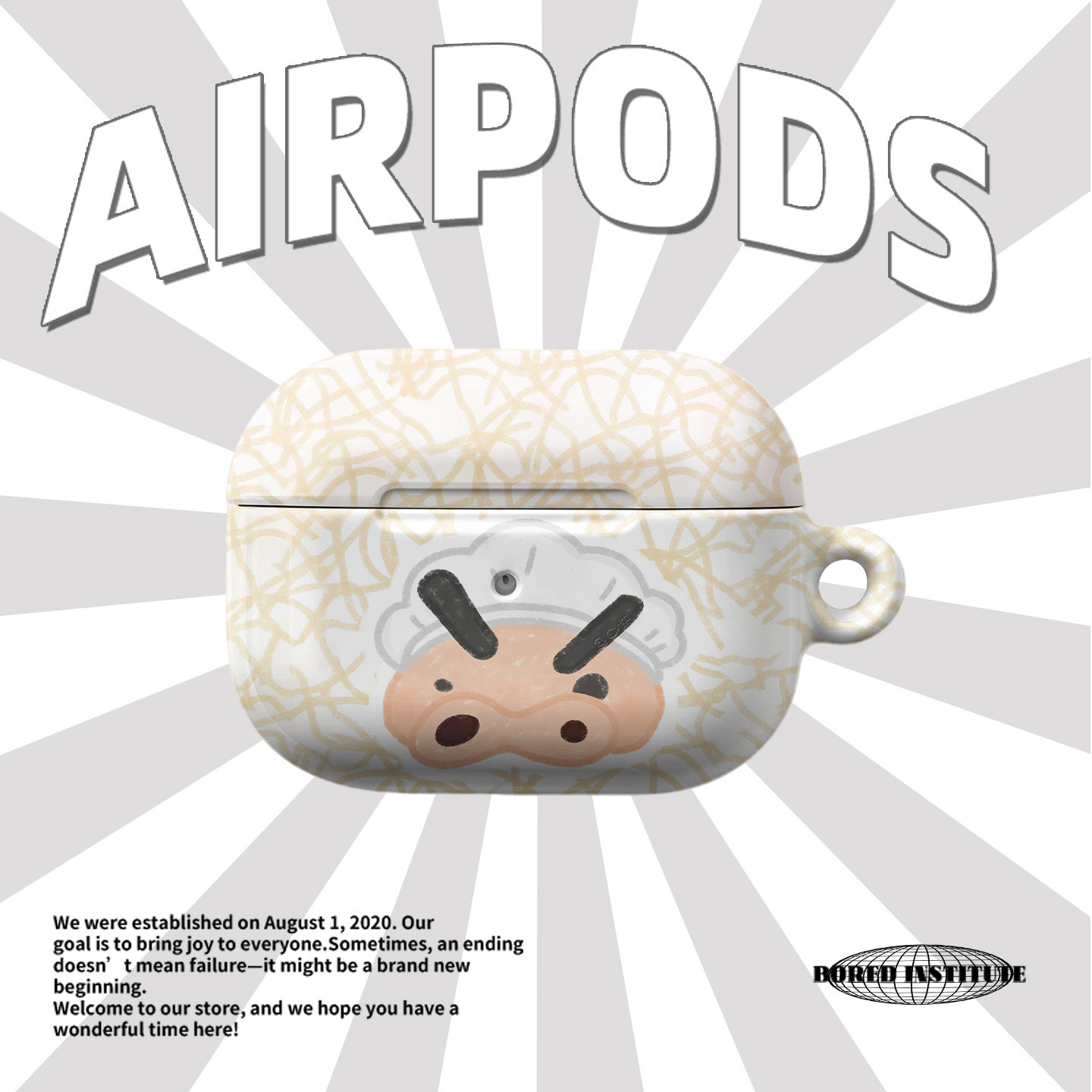 蜡笔小新左卫门AirPods防摔壳图片