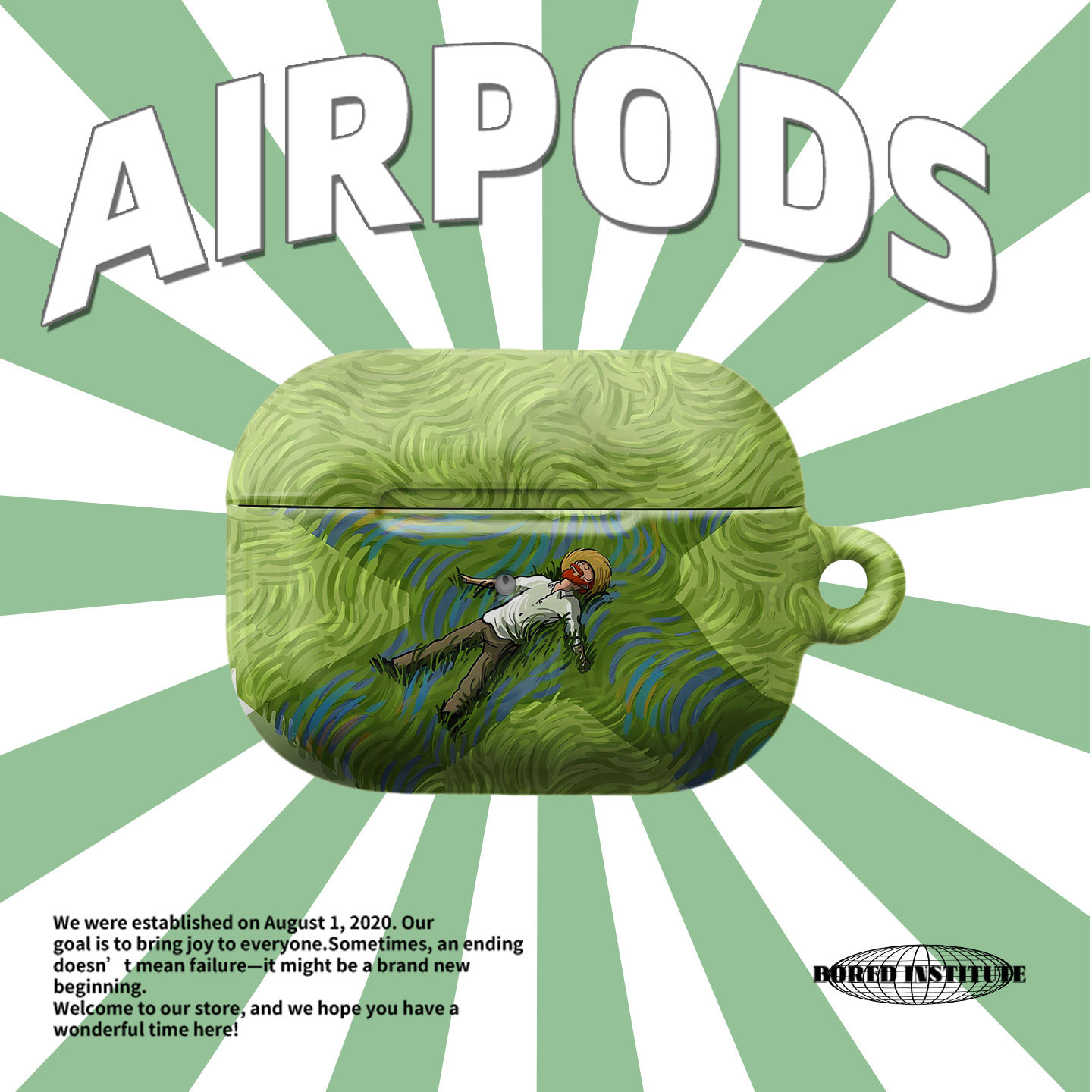 油画躺平梵高适用于airpodspro3保护套airpodspro2菲林壳苹果二三四代4耳机壳airpods4保护套airpods1/2防摔,3C数码配件,耳机保护套,淘宝优惠券,粉丝福利购,淘宝优惠卷