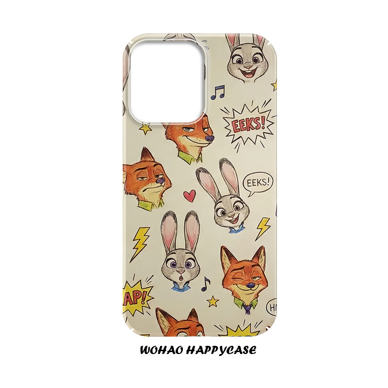卡通疯狂动物城适用于苹果17promax手机壳16创意iPhone14小米15尼克朱迪12/13磨砂可爱保护套防摔荣耀magic7
