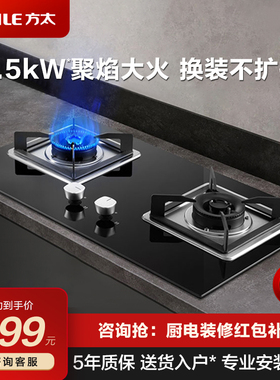 Fotile/方太 02-TH31B 燃气灶小尺寸改装煤气灶双灶家用灶具官方