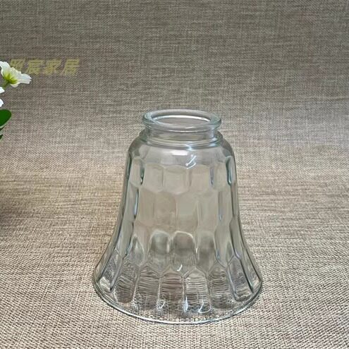 风扇灯透明玻璃灯罩吊灯水晶E27餐吊北欧美式现代灯具配件DIY