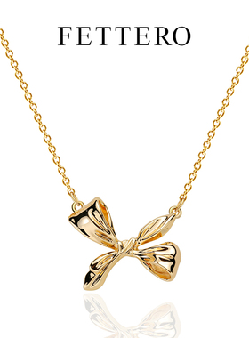 fettero 铜合金项链 【金色丝巾结项链】气质时尚百搭小众设计