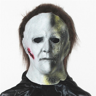 月光光心慌慌面具头套Halloween麦克梅尔万圣节舞会派对道具乳胶