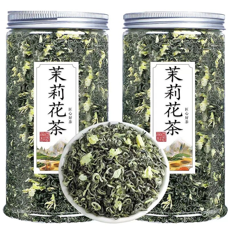 茉莉花茶飘雪2024新茶春茶浓香型特级茶叶散装绿茶花草茶500g一级