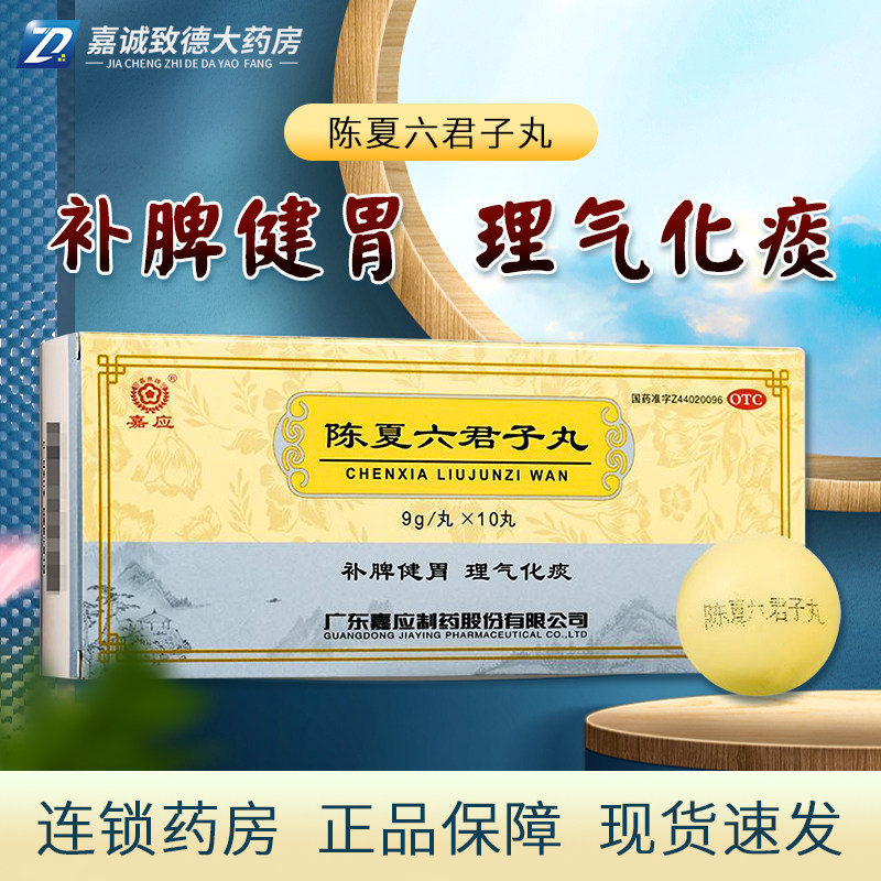嘉应陈夏六君子丸10丸 补脾健胃理气化痰脾胃虚弱腹胀胸闷食少