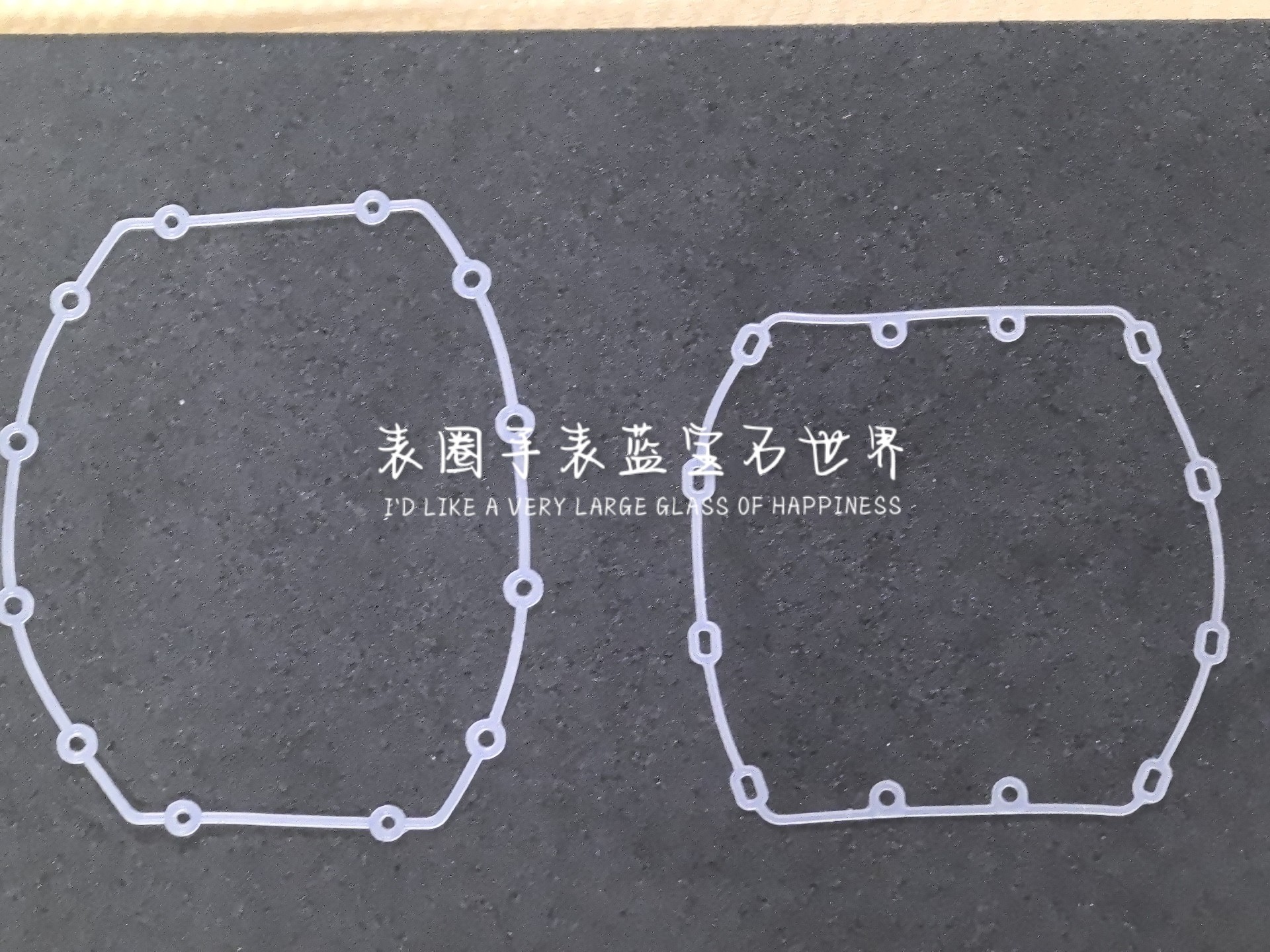 全新理查德米勒 RM011 面和底防水圈密封圈 透明硅胶材质