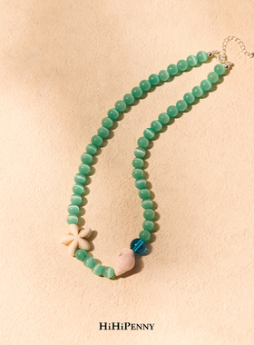 HiHipenny/猫眼海螺项链海星铜镀银仙女风ins海洋配饰