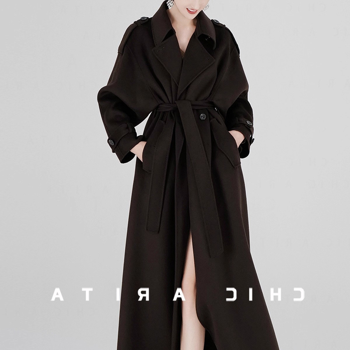 双面呢外套大衣女双面羊绒大衣