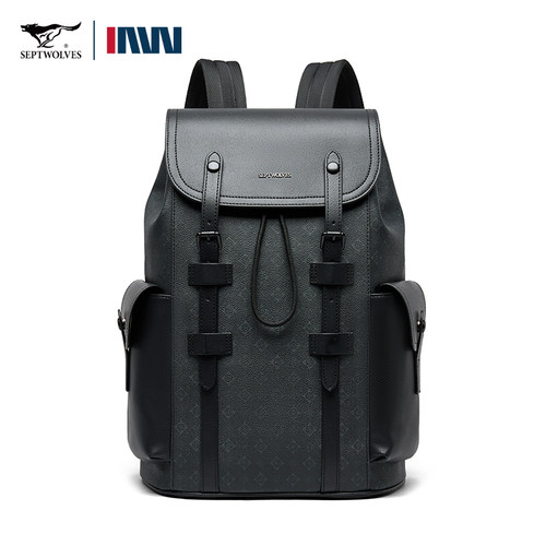 七匹狼男大容量时尚双肩包