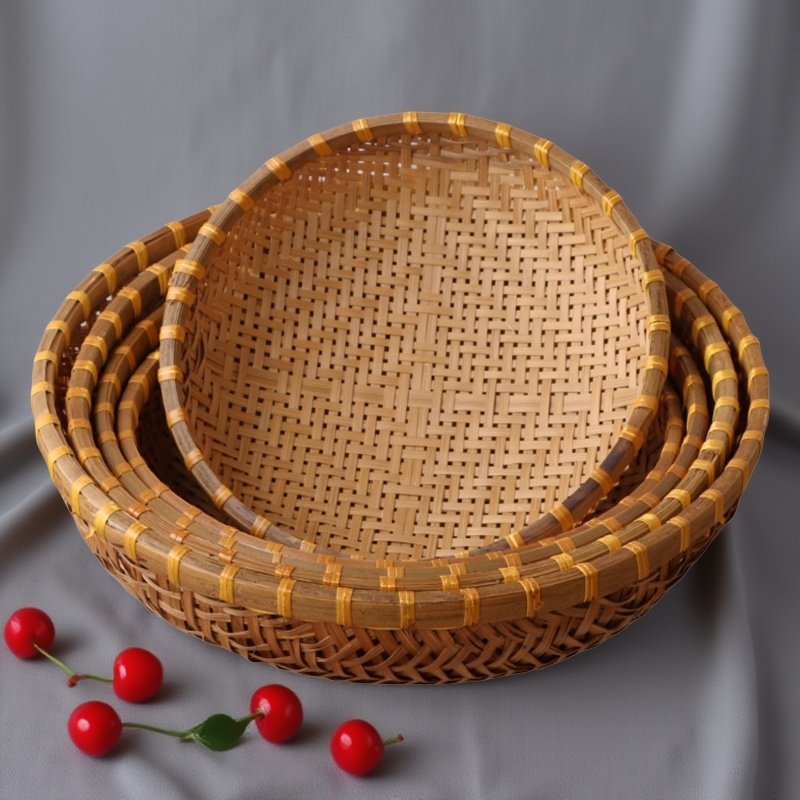 烟熏网孔竹编簸箕馒头收纳筐竹制品篮子竹编筐洗菜沥水淘米水果篮,特色手工艺,竹编/竹雕,淘宝优惠券,粉丝福利购,淘宝优惠卷