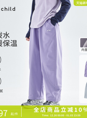 cicochild2025年冬季新款亲子中大女童加绒保暖机能裤运动直筒裤