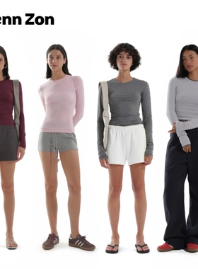 Wenn Zon糯滑牛奶丝长袖打底衫高密超柔亲肤弹力修身显瘦基础百搭