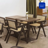 Промышленная сеть с сетью красного кофейного стола Столы с комбинированным кадром повседневной обеденный стул молочный чай магазин западный ресторан