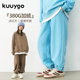 舒适宽松男女童束脚休闲裤 KUUYOO儿童k字母加绒卫裤 中大童秋冬季