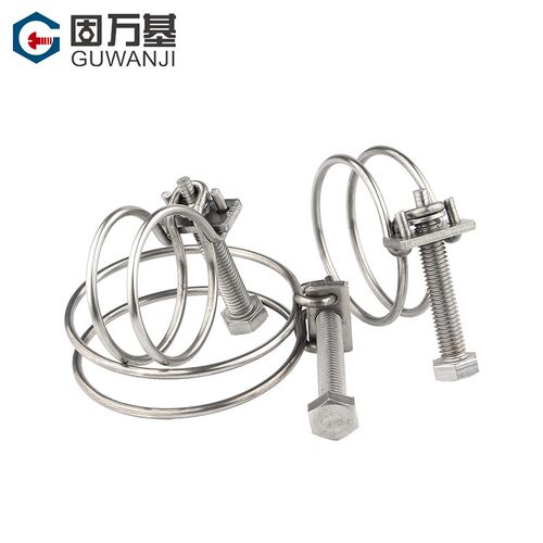 304不锈钢双钢丝喉箍卡箍抱箍水管油烟机拧紧煤气管洗衣机卡管夹