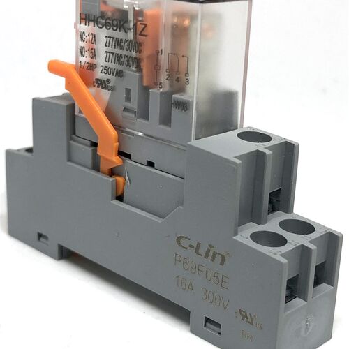 欣灵牌小型5脚中间电磁继电器HHC69KL-1Z带灯HHC69K-1Z同和泉RJ1S