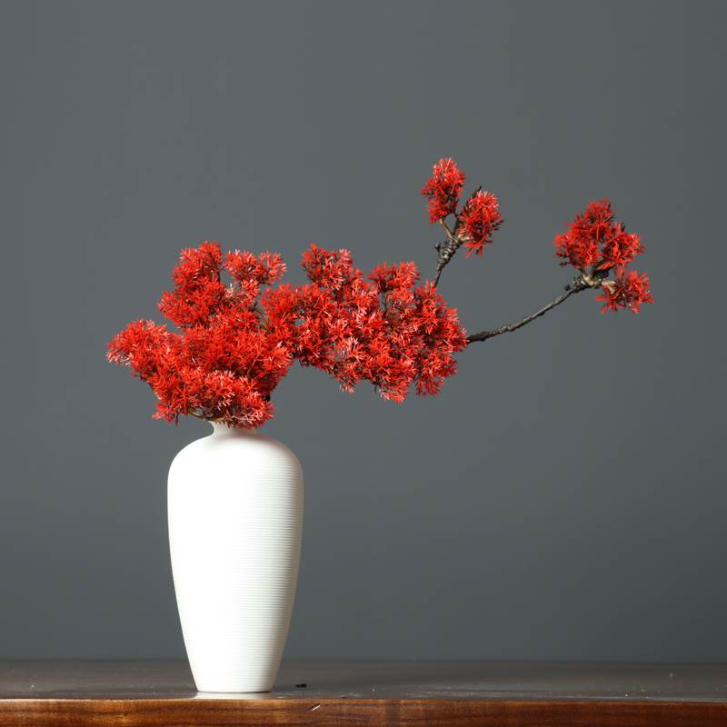 新中式仿真松树迎客松枝假绿植盆景室内桌面禅意造型插花装饰摆件