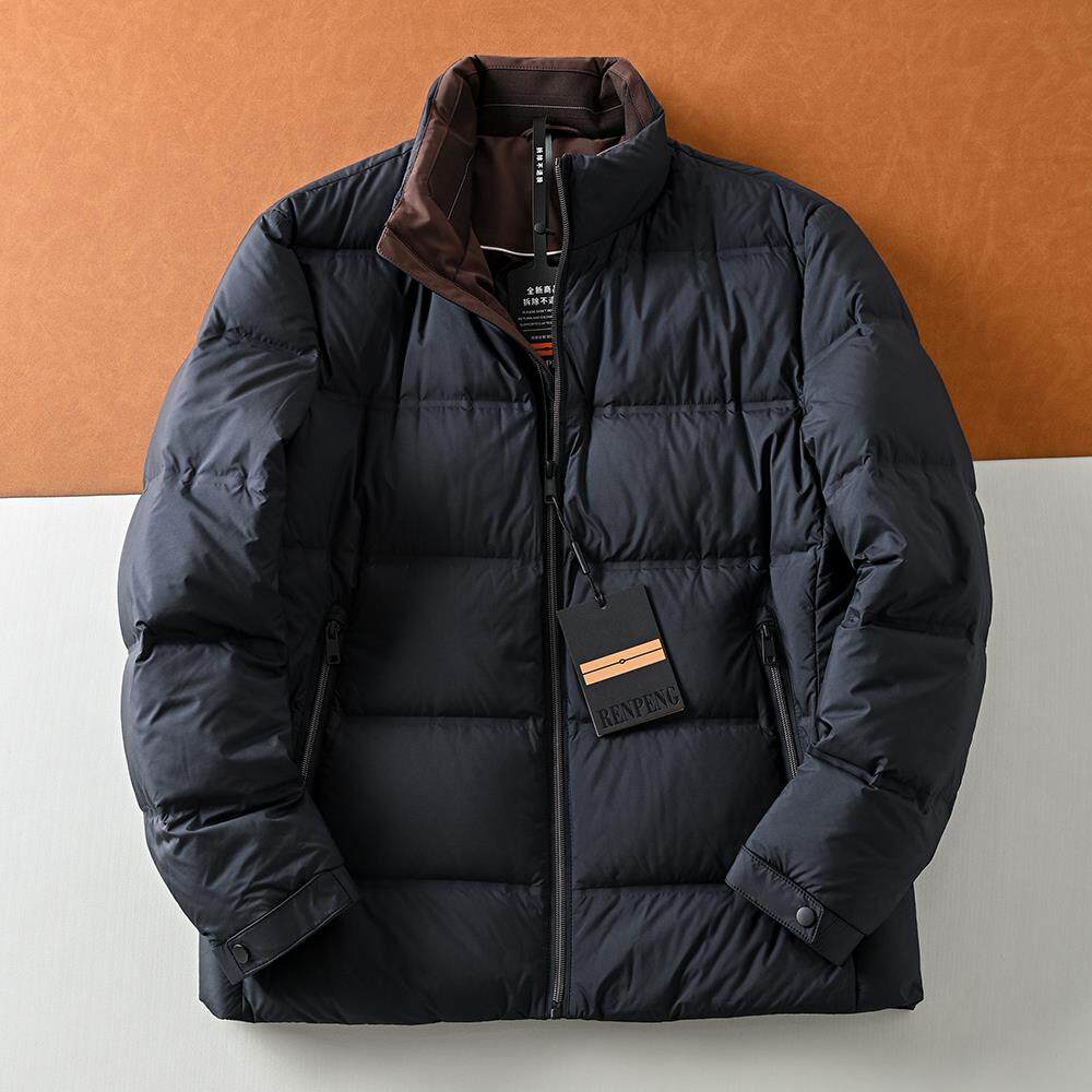无惧风雪 高蓬松!户外立领羽绒服男冬季加厚时尚休闲面包服外套