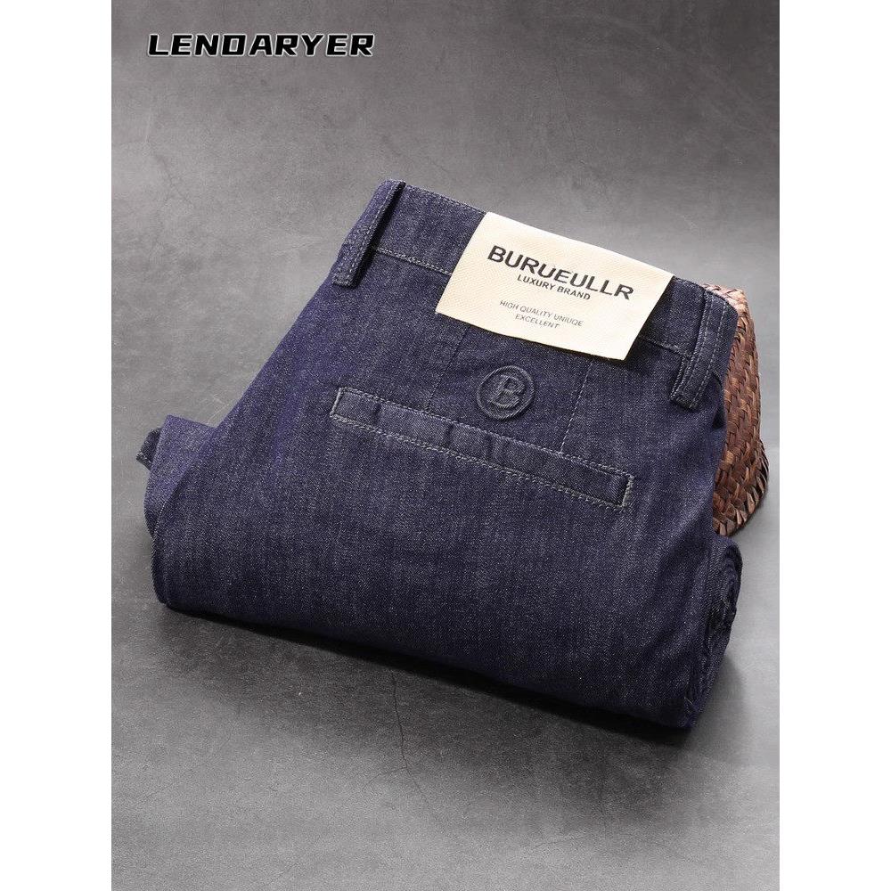 LENDARYER牛仔裤男2025夏季新款轻奢商务宽松直筒四面弹高端男裤