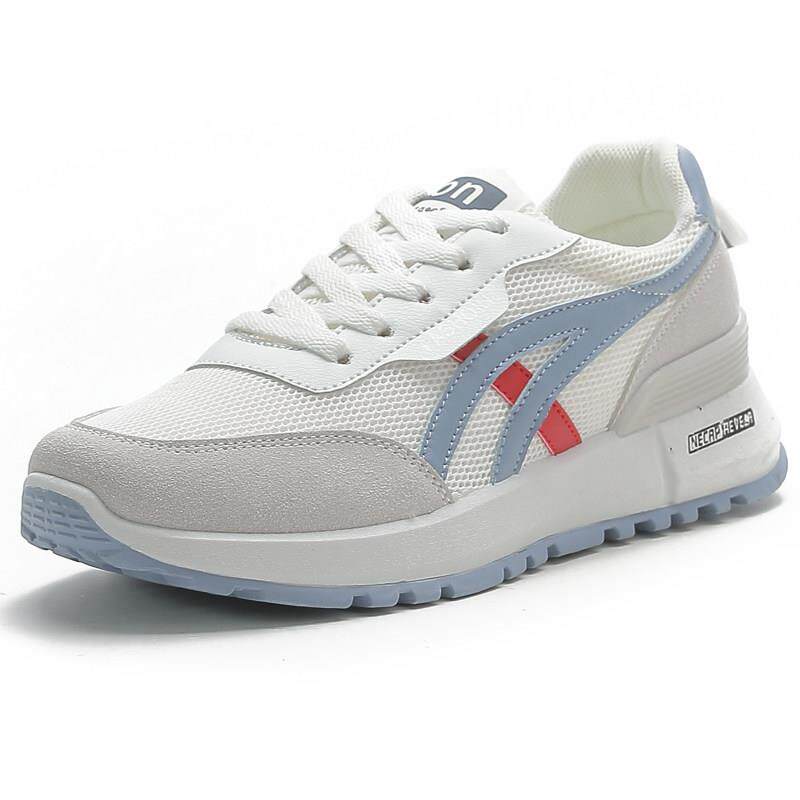 香港真皮网眼女式运动鞋2025夏季新款防滑舒适休闲时尚百搭女式跑