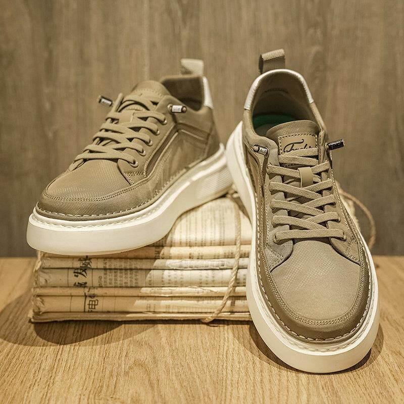 帆布鞋男款2025新款夏季透气软底休闲鞋男士布鞋一脚蹬运动板鞋男