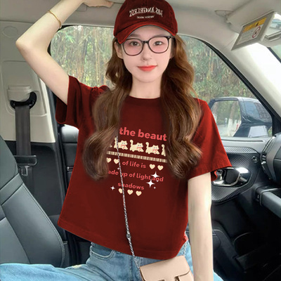 小个子上衣短款短袖t恤女夏