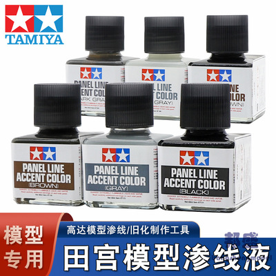 田宫渗线液87131黑色 高达军事制作工具模型旧化渍洗液稀释剂珩