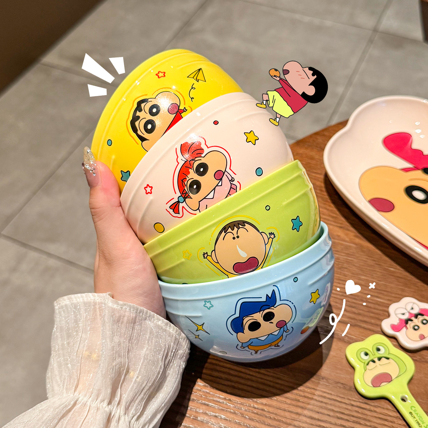 蜡笔小新陶瓷饭碗家用2025新款儿童米饭碗个人专用碗单个吃饭碗,餐饮具,碗,淘宝优惠券,粉丝福利购,淘宝优惠卷