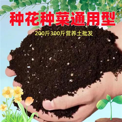 种菜土专用通用型养花100斤营养土土壤种植多肉花土有机泥炭泥巴