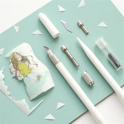 笔刀手账橡皮章雕刻刀胶带贴纸清新手账手工diy垫板切割板套装