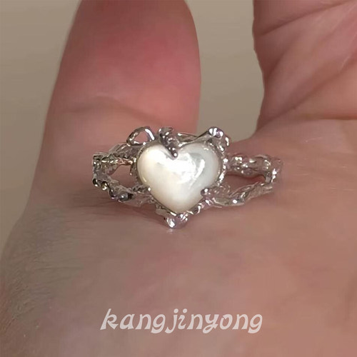 【荆棘之心】韩系不规则爱心指环