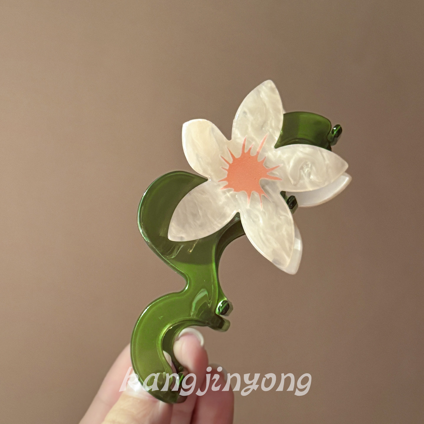 【青枝绿藤】清新醋酸花朵抓夹