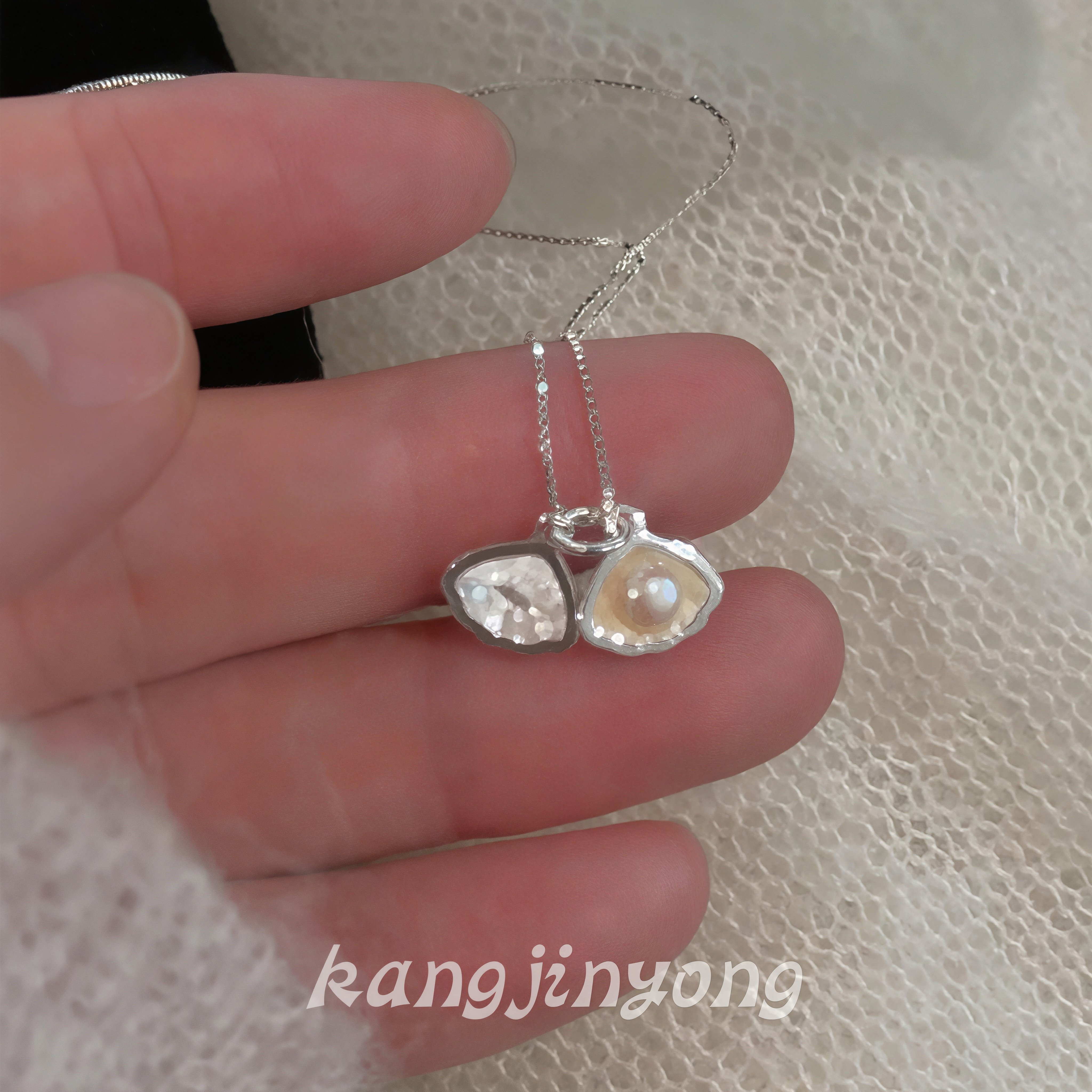 【蚌月拾珠】韩系不规则吊坠项链