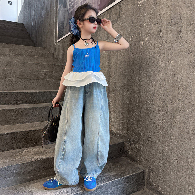 专柜女童背心吊带2026新款夏季薄款巨好看无袖上衣儿童外穿韩式风
