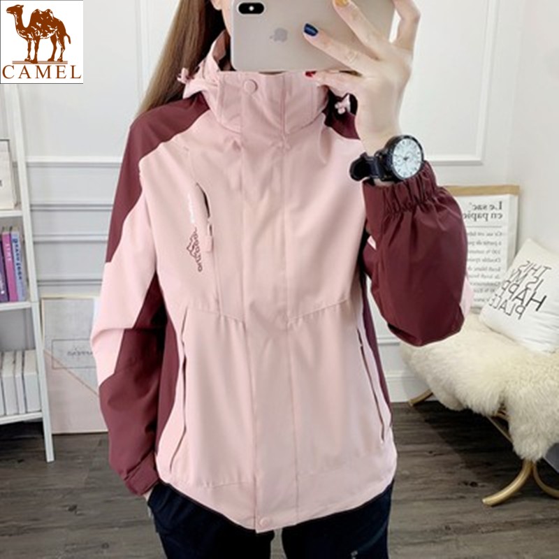 骆驼团购服定制冲锋衣女三合一秋冬幼儿园老师外套加绒工作服印Lo