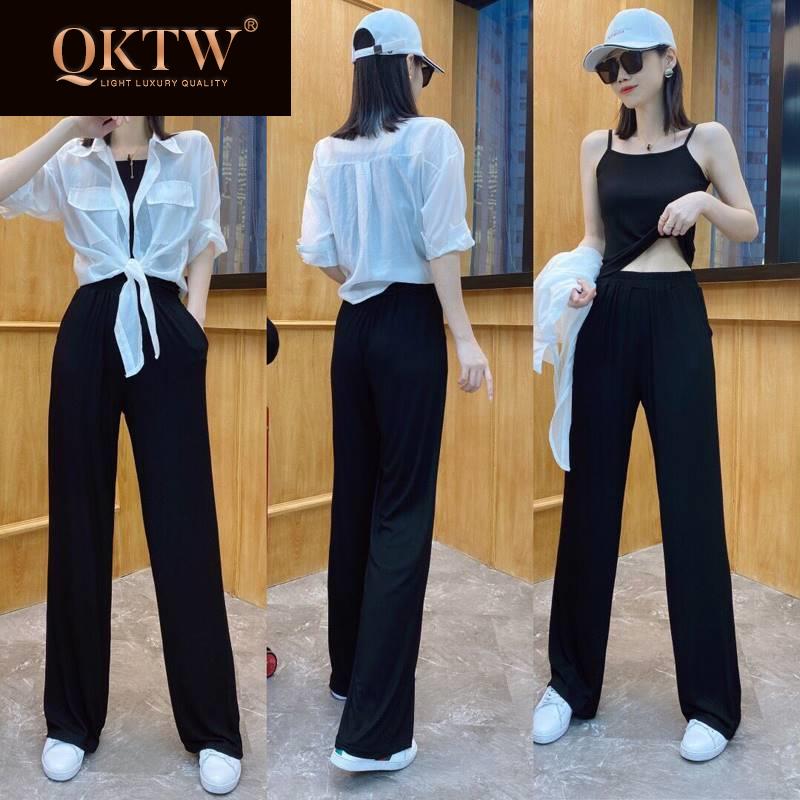 欧货阔腿裤运动套装女夏2023新款时尚洋气宽松气质防晒休闲三件套