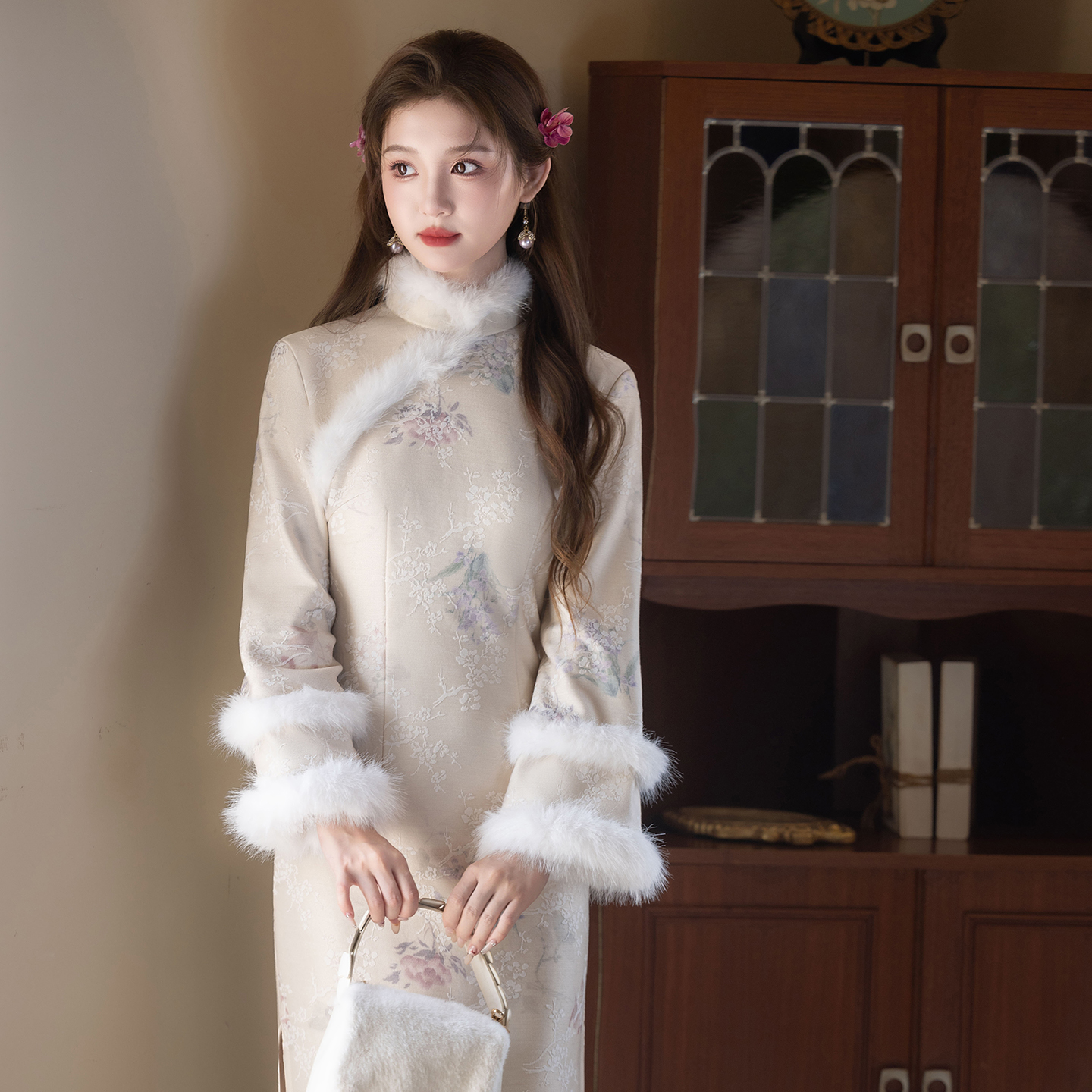 改良旗袍2025秋冬加厚保暖民国风