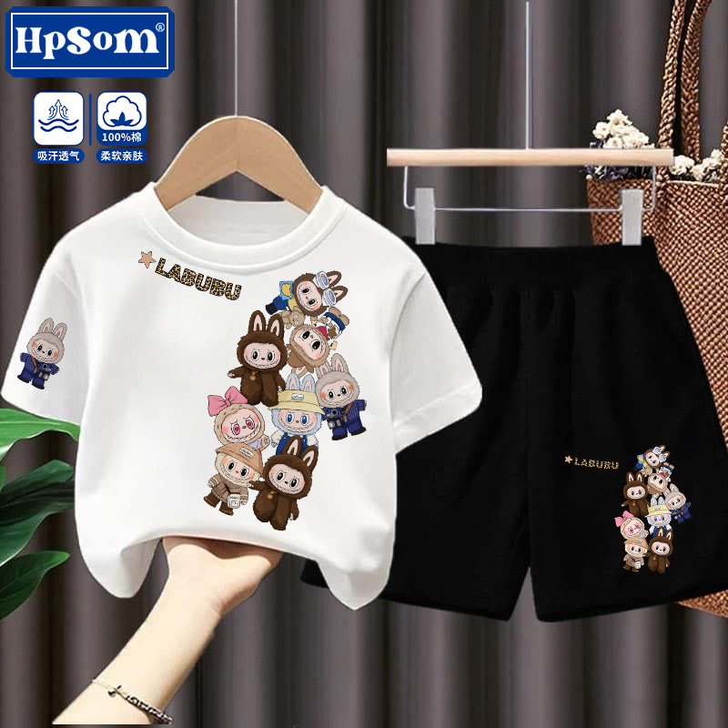 儿童短袖2025新款T恤夏季纯棉透气可爱半袖男女孩中大童装上衣服