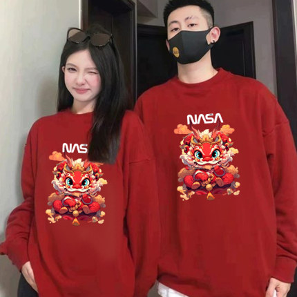 情侣装卫衣秋冬款2024新年款高级感龙年本命年衣服跨年加绒拜年服
