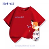 儿童纯棉短袖 朱迪尼克男女孩中大童洋气上衣半袖 T恤2026新款 夏季