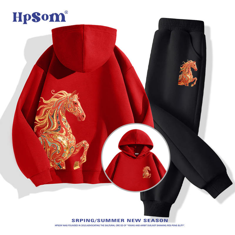 童装2026潮牌时尚卫衣套装