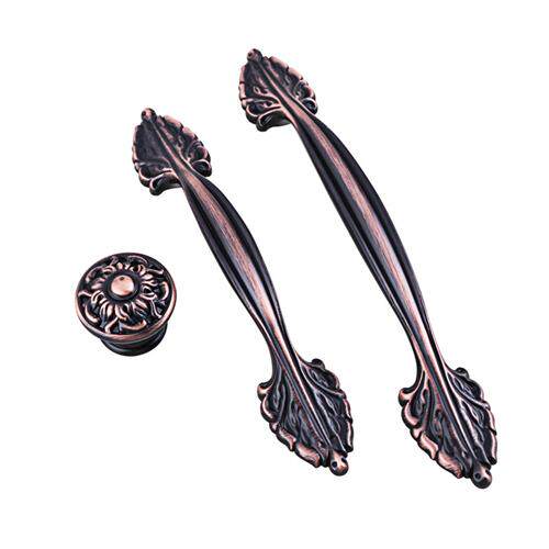 欧式美式橱柜门拉手中式仿古铜柜门衣柜抽屉门把手青古铜田园拉手