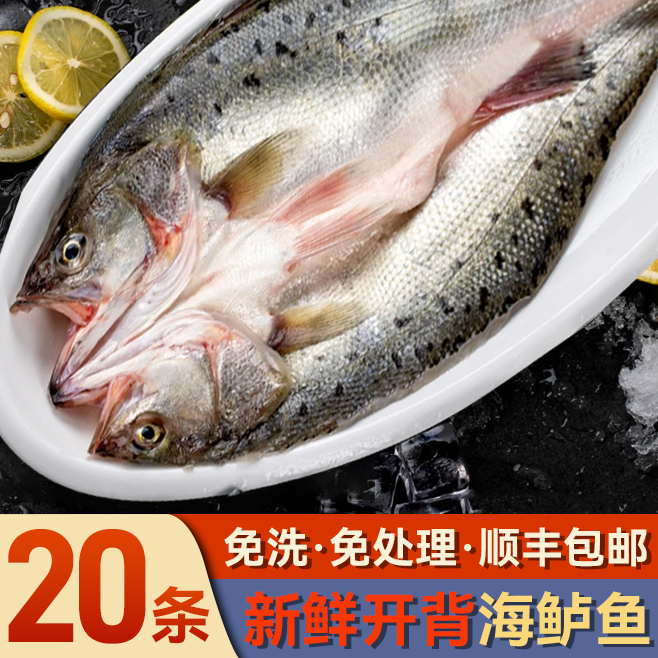 海鲈鱼开背新鲜冷冻鲜活深海鱼白蕉七星海卢鱼水产烤鱼半成品商用,水产肉类/新鲜蔬果/熟食,鲈鱼,淘宝优惠券,粉丝福利购,淘宝优惠卷